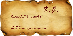 Kispál Jenő névjegykártya