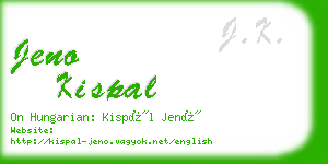 jeno kispal business card